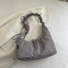 Versatile Drawstring Bag Lightweight Women's Shoulder Bag Fashion Pleated Dumpling Bag  Ladies