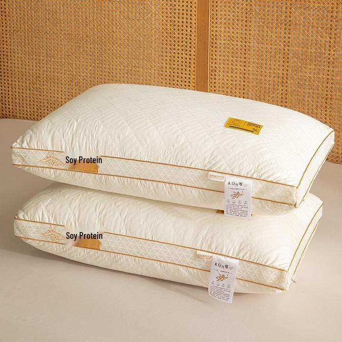 Hotel Feather Velvet Pillow: Breathable, Washable, Neck Support for Adults