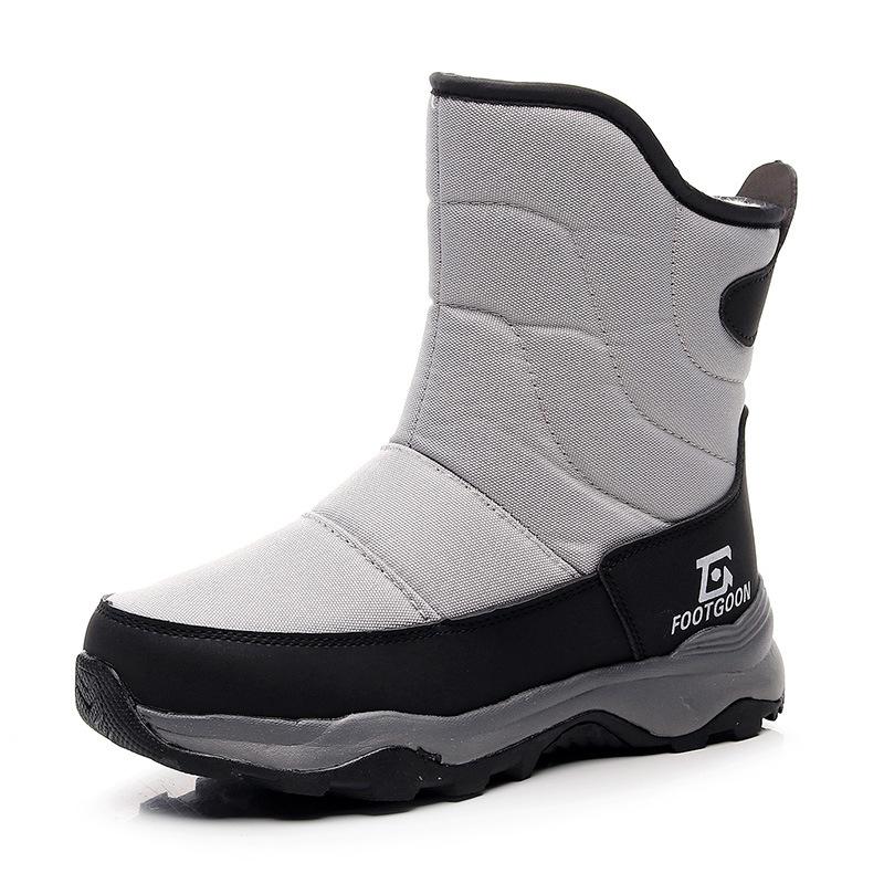 Women's Winter Fur One Padded Waterproof Fabric Cozy Side Zipper Warm Cold Lightweight Hiking Waterproof Anti-slip High Top Snow Boots