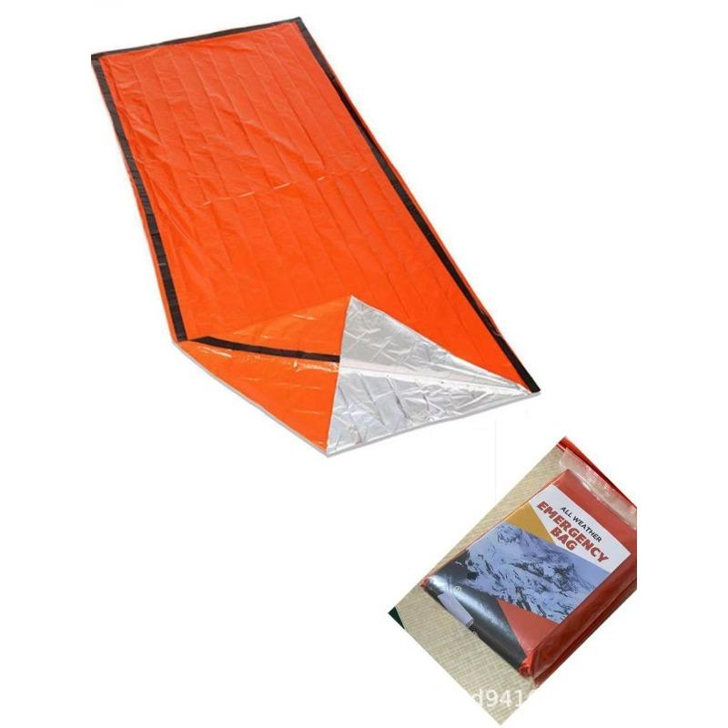 

Emergency Insulated Sleeping Bag, Single Person Extended Camping Survival First Aid Blanket, Waterproof And Windproof Outdoor Portable Equipment помаранчевий