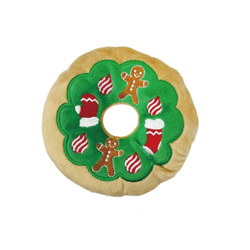 

Dog Toys Christmas Sound Doll Corgi Sweet Donuts Pet Bite Glue Garage Kit Model Child
