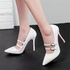 Women Shoes Pumps Fashion High Heels Shoes Ankle Strap Buckle Pumps Women Wedding Shoes Ladies Stiletto Women Heels 32-43