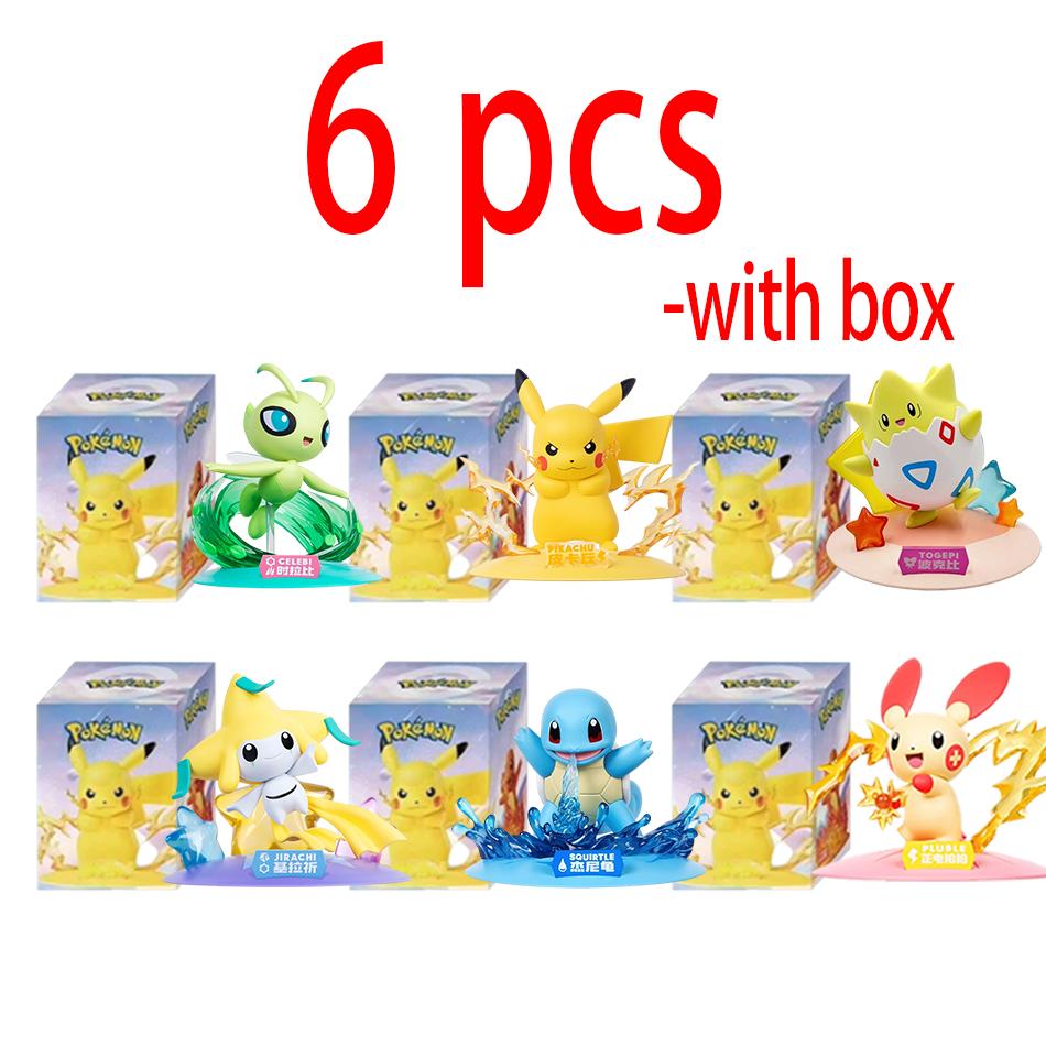 12Patterns Pok  mon Action Dolls Pikachu Blind Box Anime Models Desktop Decorations Pok  mon Toys Children's Birthday Gifts