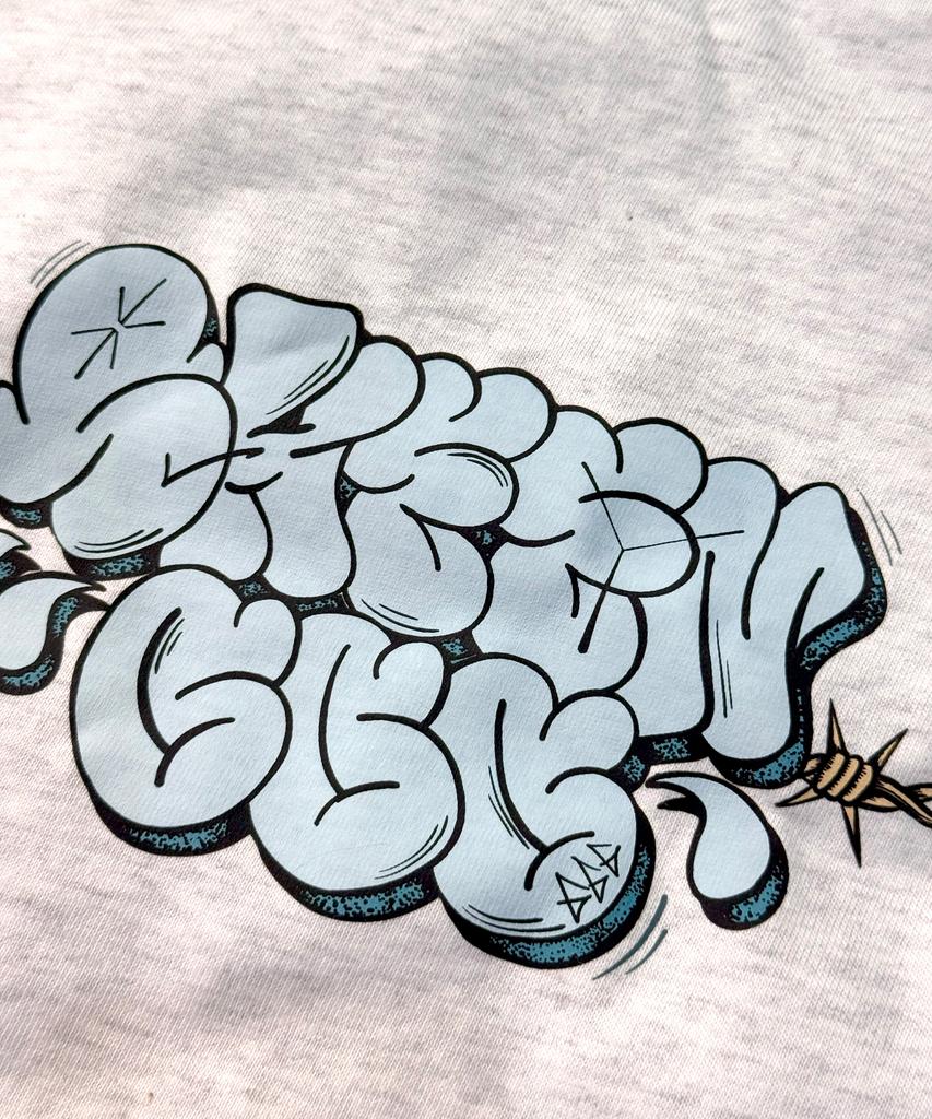 Sinteulipeulsigseu Hardcore Graffiti T-Shirt Ash