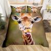 Animal Giraffe Duvet Cover 3D Digital Printing Three-Piece Bedding Set