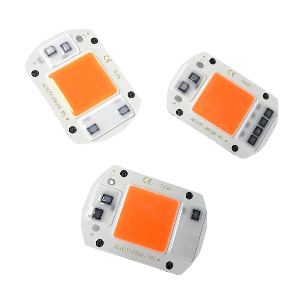 2pcs LED Lamp Bulb Chip High Power PCB Super Bright SMD COB Light Beads for Grow Lights DIY Lighting AC220V