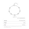 925 Sterling Silver Trendy Sparkling Round Clear CZ Charm Bracelet for Women Daily Wear Fine Jewelry Accessories