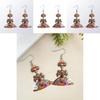 Halloween Flower And Skull Pattern Women Earrings For Womens Casual Party Jewelry