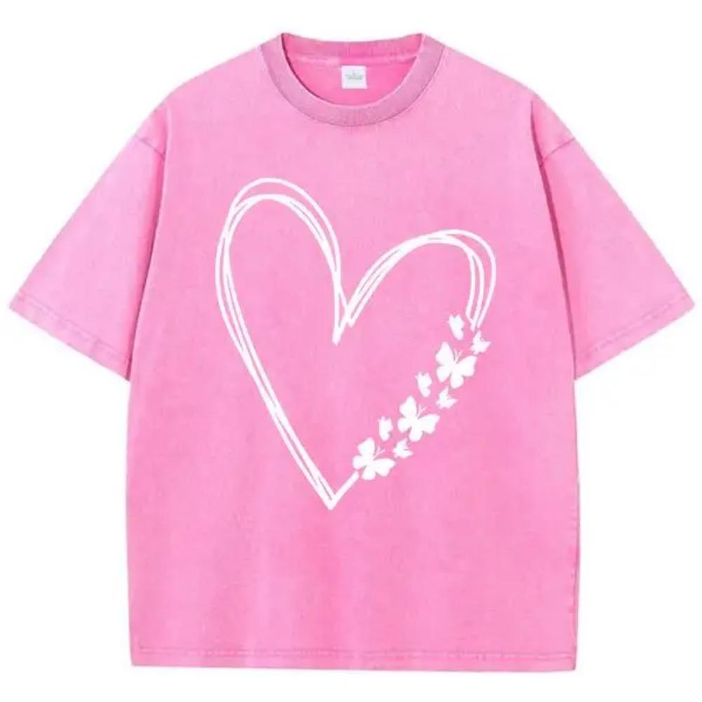 Happy Doll Bear Slogan Design T-Shirt Homme Shoulder Drop Kawaii T Shirts Novelty Tshirt Normcore Cool Short Sleeved