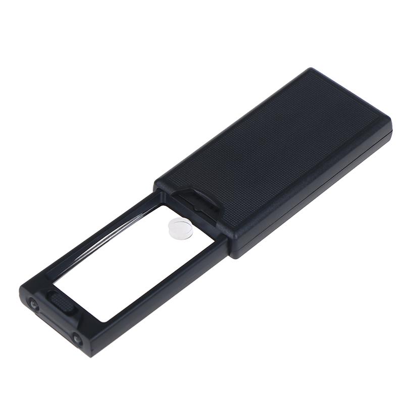 2.5X 45X Portable Pullout Illuminated Led Glass Magnifier With 3 Led Lights