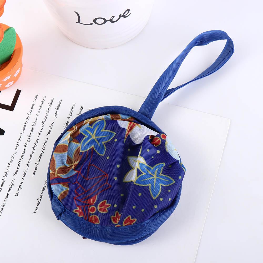 Portable Decorative with Pocket Nylon Round Summer Flying Disk Folding Fans Kid Outdoor Hand Fan