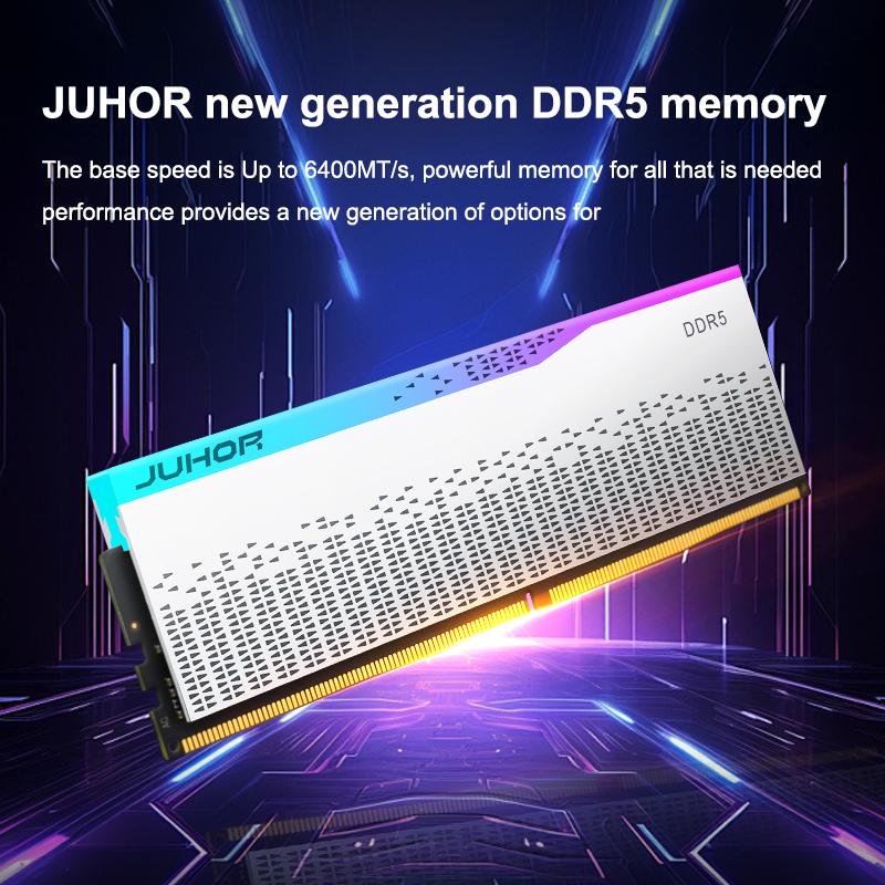 JUHOR Desktop Memory RGB DDR5 16GBX2 6000MHz 5600MHz Dimm