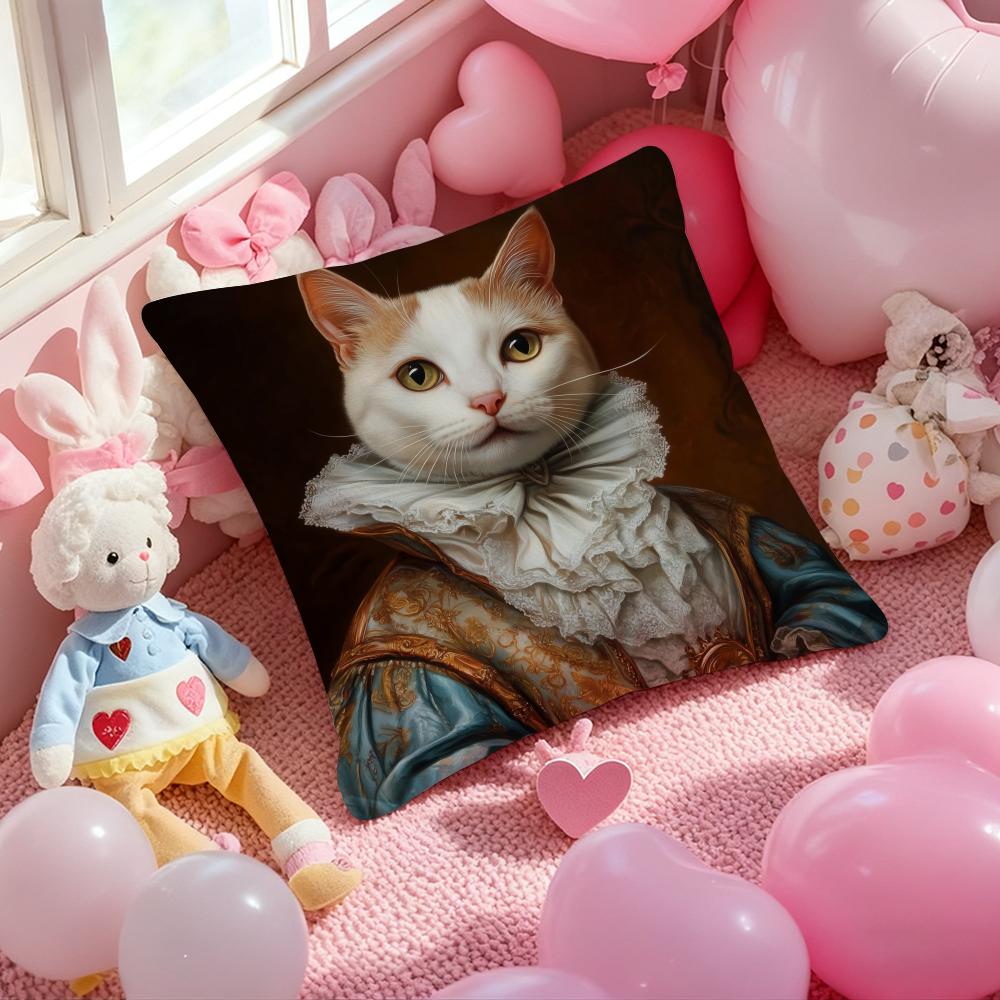 Cute Cat Printing Decorative Cushion Cover Pattern Printed Pillowcase for Living Room Sofa Cushion Cover & Bedroom Decor