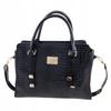 Elegant Handbag With A Crocodile Snake Pattern, Patent Leather