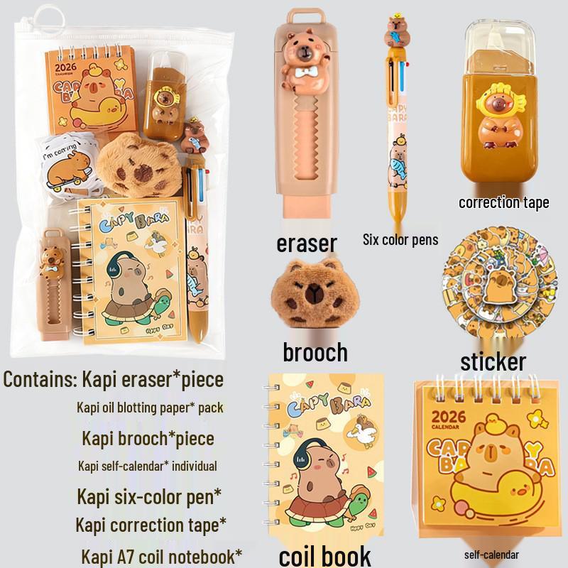 Capybara Stationery Set: Student Reward & Souvenir