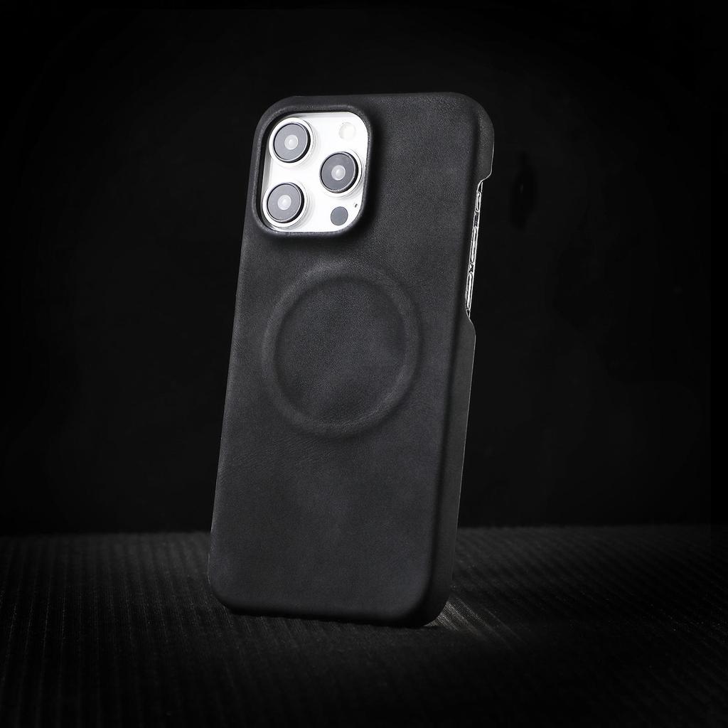 Apple iPhone 17 Pro Max Magnetické retro pouzdro z ovčí kůže - Business nárazuvzdorný ochranný kryt