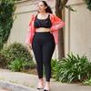 Yoga Pants High Waist Tummy Control Leggings Solid Color Flatten Belly Slimming
