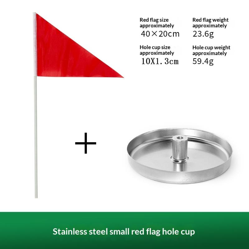 Golf Treningsutstyr Flaggstangholder For Puttinghull Kopp Solid Rustfritt Stål Treningsgolfkopp Lite Rødt Flagg Golfutstyr