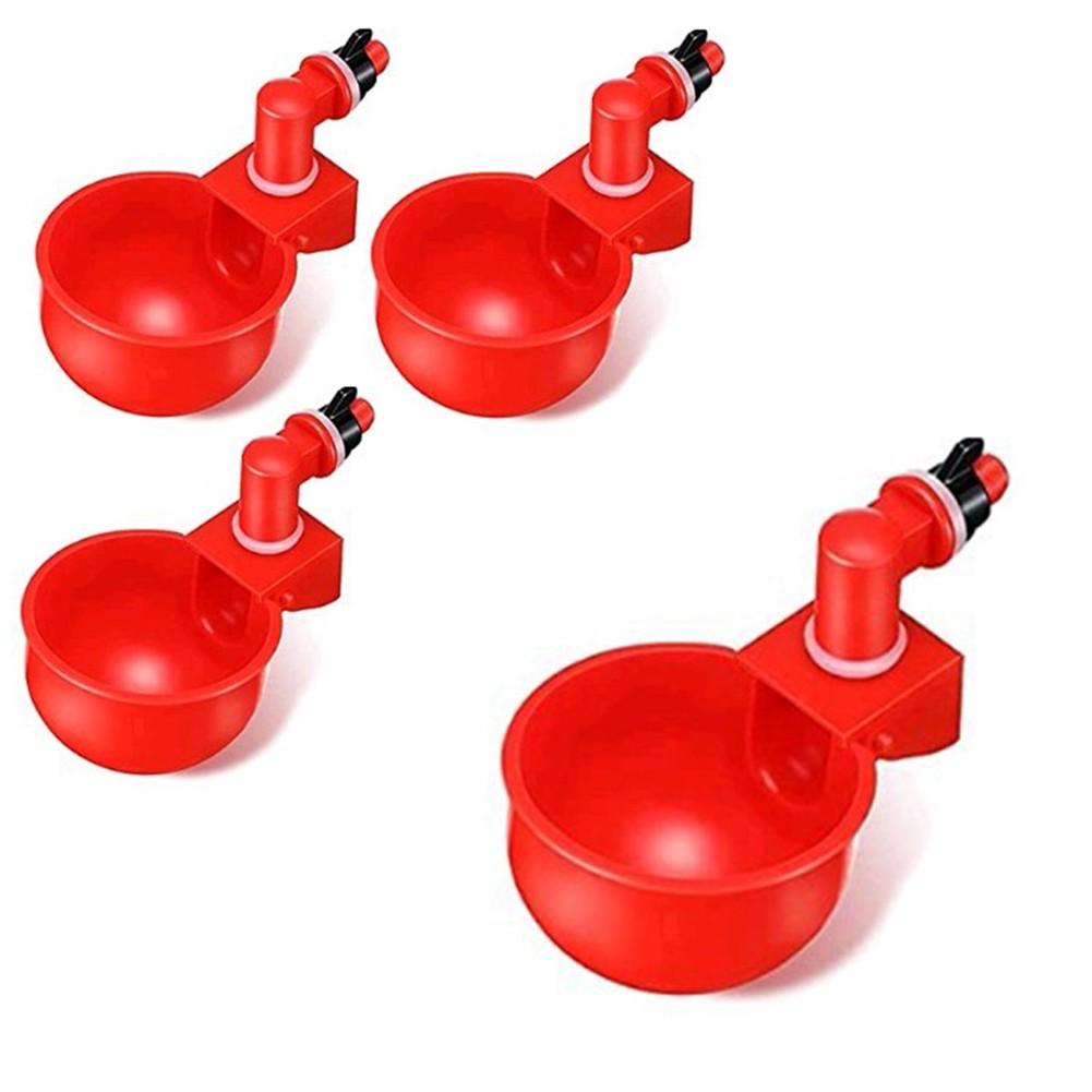 4PCS Water Drinking Cups Chicken Waterer Automatic Poultry Drinkers