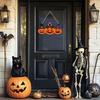 Wooden Halloween Welcome Sign Pumpkin Shape Pumpkin Porch Sign  Indoor Outdoor Use