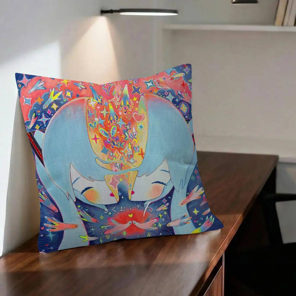 ANIME K-Kikuos Art Album Maple Design Cushion Cover Happy Autumn Harvest decor Holiday Decorati Pillow Cover