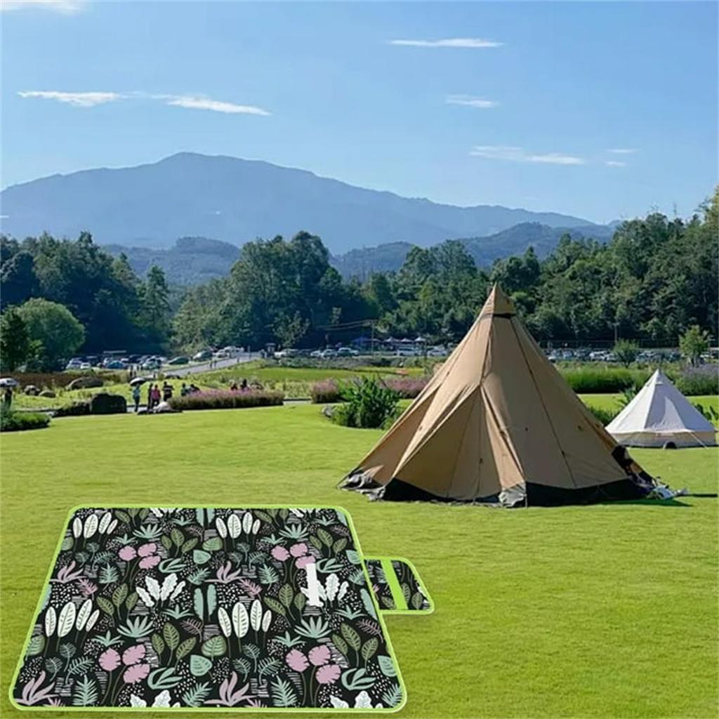 Große Picknickdecke, Picknickdecke für den Außenbereich, tragbare Picknickmatte für die Familie, faltbar, geeignet für Grasland, Camping und Wandern