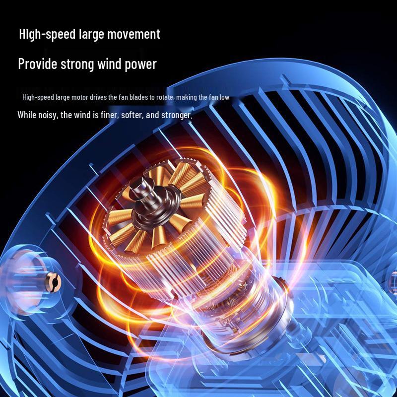 USB Rechargeable Silent Clip-on Desk Fan with Light for Dorms and Bedrooms