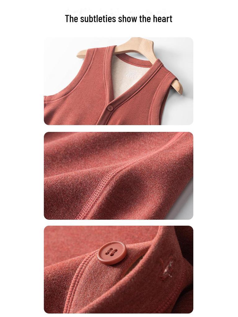Ultra-Warm Silk Wool Vest: Women's Autumn & Winter Plush Cardigan for Middle-Aged & Elderly