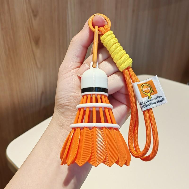 Rainbow Badminton Pendant Creative Sports Backpack Decoration Advanced Key Chain High-value Gift
