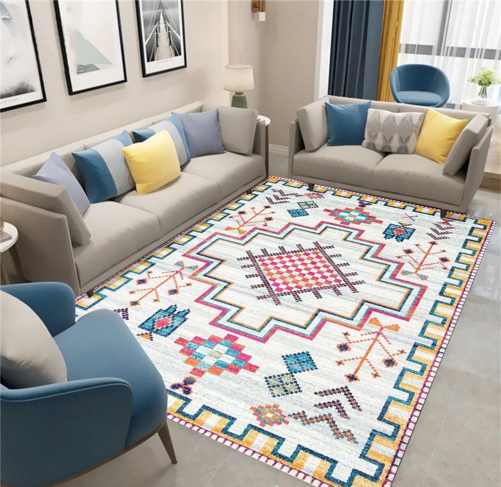 Moroccan Bohemian Style Carpet Living Room Sofa Bedroom Entrance Door Mat Non-Slip Cartoon Kawaii Home Decoration Girl Child Rug