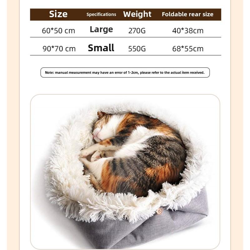 Katzenstreu Winter Neu Hundematte Doppelfunktions-Hundehütte Katzenmatte Plüsch-Hundehütte Haustierhütte Haustierbedarf