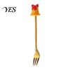 Rust Resistant Flatware Christmas Fork/Spoon, Durable Stainless Steel, with Cute 3D Doll Spoons Decor Utensil, for Festive Home Restaurant Steel Spoon