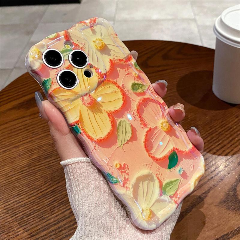 

Чехол для телефона с лазерным синим светом и цветами для iPhone 11 12 13 14 15 Pro Max 14Pro, роскошная защита камеры, мягкая задняя крышка IMD, чехол For iPhone 15Pro Max