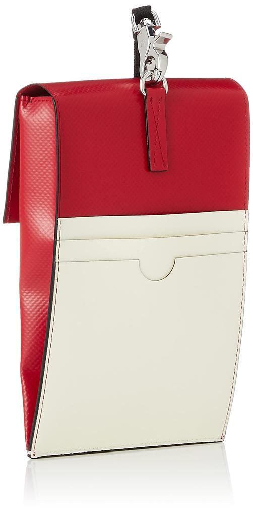 MARNI Neck Pouch TEMI0004A1-P3572 Phone CaseCard Holder, Men's, RedSilk White, Free Size [Used]