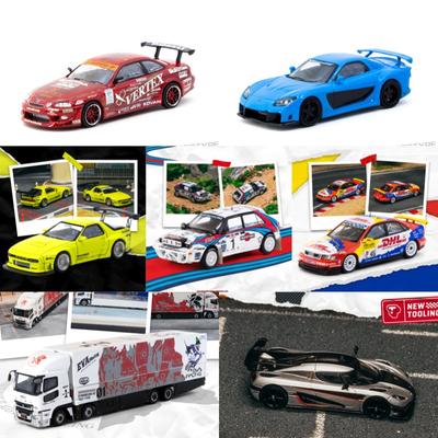 Tarmac Works 1:64 One:1 Silver Fuso Super Great Eva  Rx-7 Fc3S Lancia Delta Hf Vertex Ridge Te3005 A4 Quattro Diecast Model Car