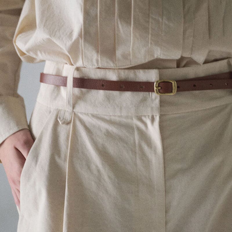 

YURT BASIC SLIM BELT_BR BROWN