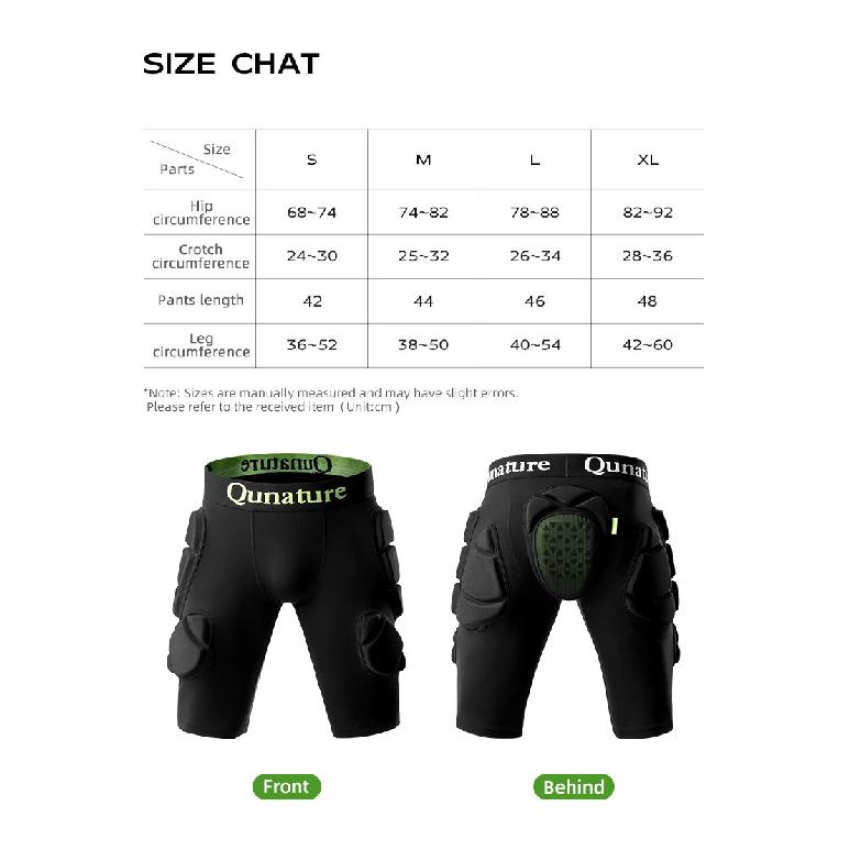 Qunature Ski Hip Protector Pants Prevention Pad Safety Ski Hip Protector Snowboard Sports Hip Protective Gear Shock-absorbing