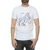 HARRY POTTER Mens Unicorn Line Art T-Shirt