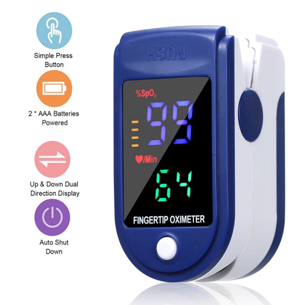 Fingerspitzen-Pulsoximeter Blutsauerstoffsättigung Pulsfrequenzmesser Tragbares Oximeter mit bidirektionalem LED-Bildschirm