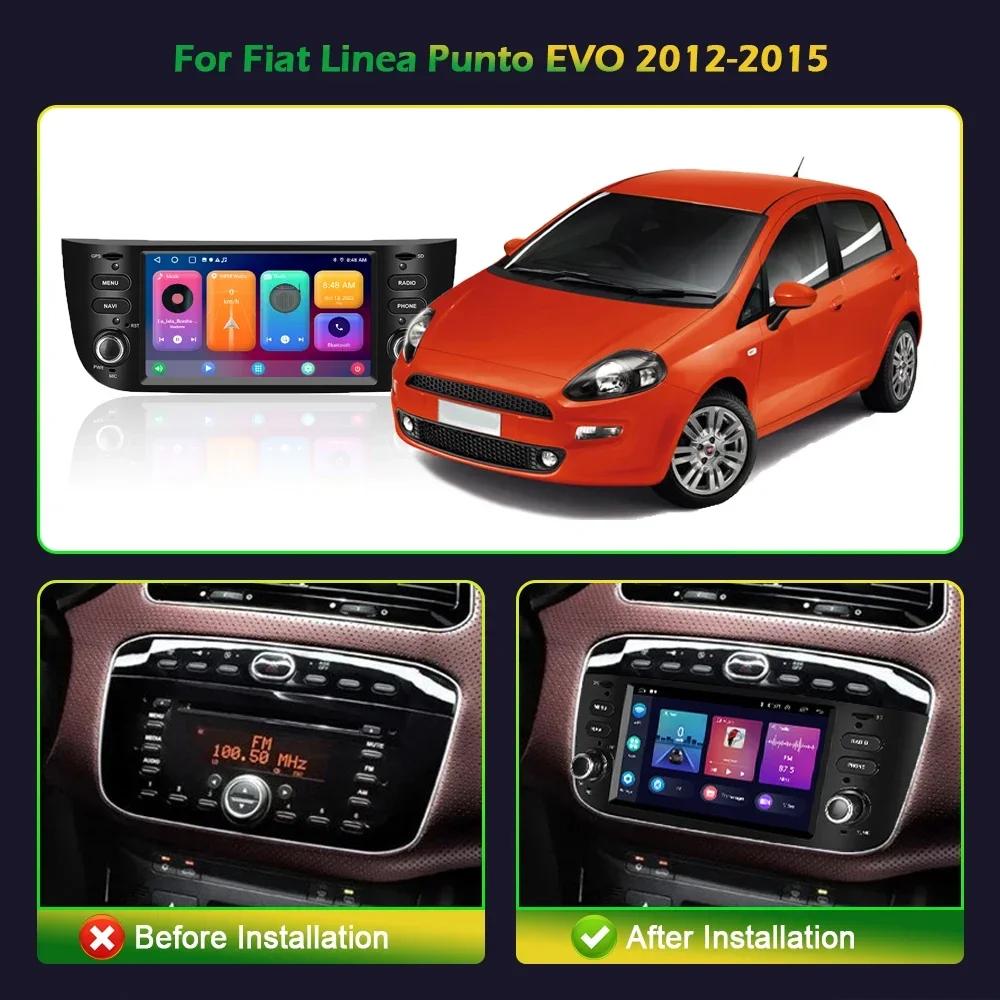 6.2inch For Fiat Linea Punto EVO 2012-2015 Android Car Stereo Unit Multimedia Radio Wireless Carplay Android Auto Wifi 4G Screen