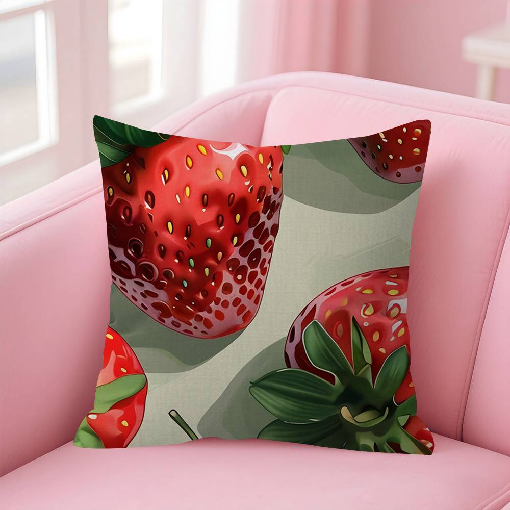 Fashion Strawberry Pillow Gift Home Office Decoration Pillow Bedroom Sofa Car Cushion CoverPillow Case