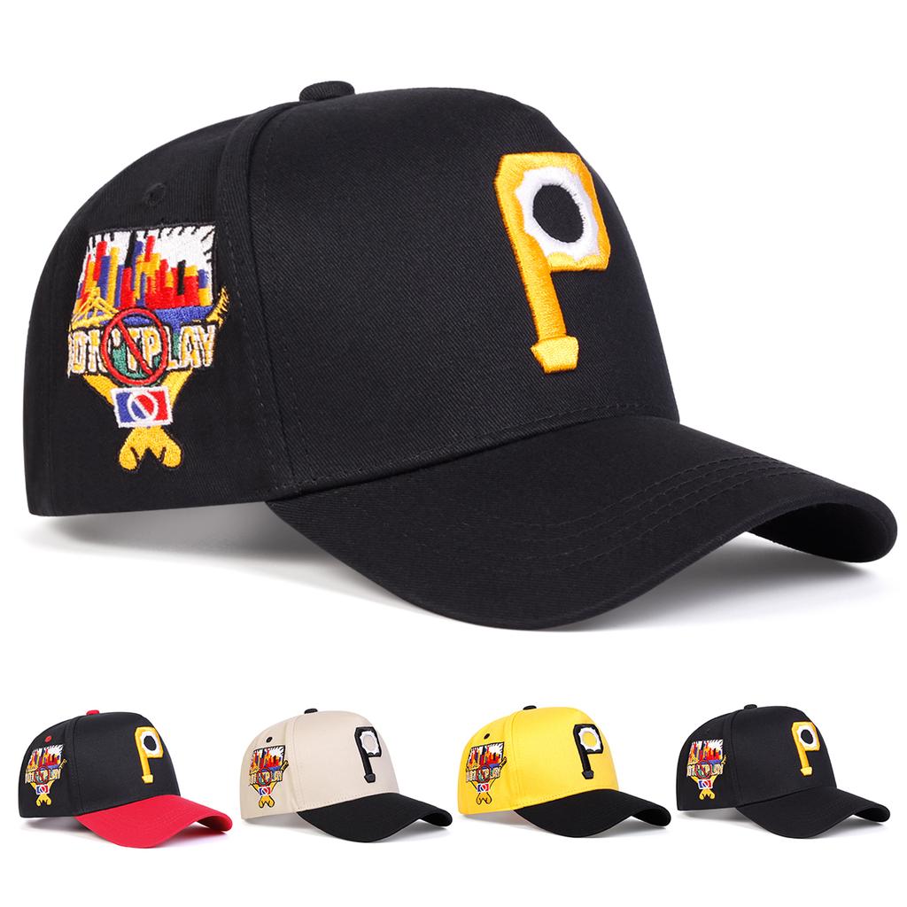 Adjustable Letter P Embroidered Baseball Cap for Couple Outdoor Leisure Travel Spring Autumn Unisex