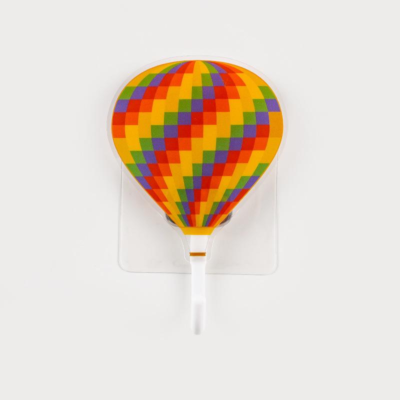 Creative hot air balloon hook PVC silicone stainless steel seamless adhesive hook living room bathroom door rear cabinet door upgrade