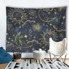 Sun Moon Star Tapestry Boho Celestial Wall Tapestry Aesthetic Blue Gold Tarot Astrology Wall Hanging for Bedroom Living Room