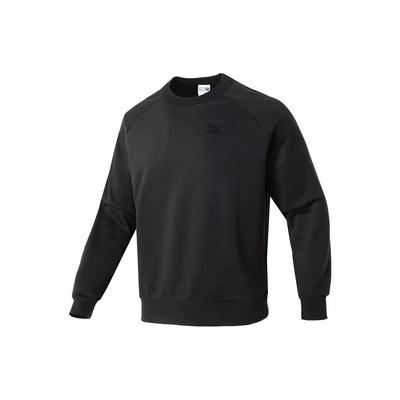 Sweatshirts Men's Black Crew Neck Thickened Regular 627451-01