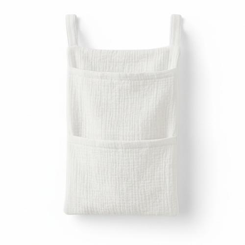 Solid Color Cotton Baby Crib Hanging Bag Multi Functional Newborn Storage Bag for Stroller Baby Infant Kids Bedding Hanging Bag
