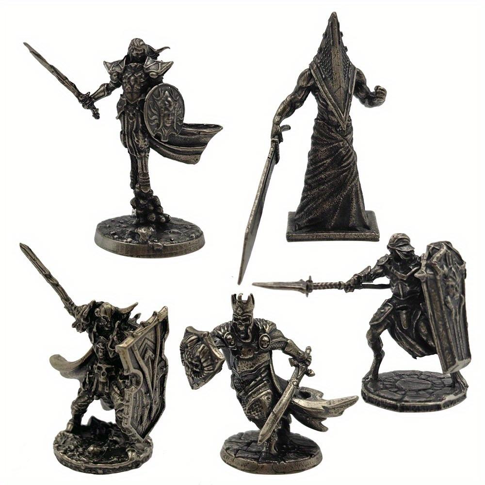 1pc Pure Copper Demon Soldiers Miniature Figurines Man Collections Desktop War Game Chess Pieces Boy Toys Gifts