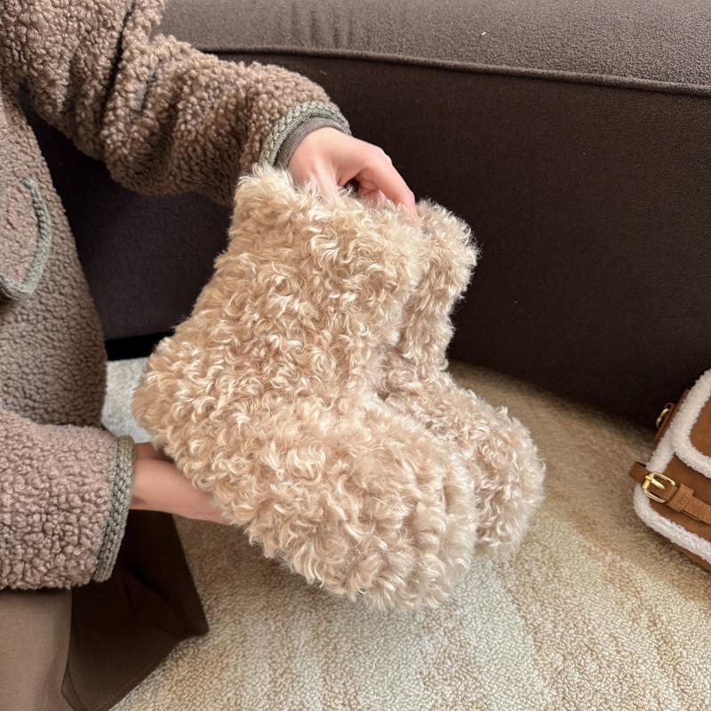 Women's lightweight comfortable cold warm padded snow boots non-slip wear outdoor leisure sports plush cotton boots