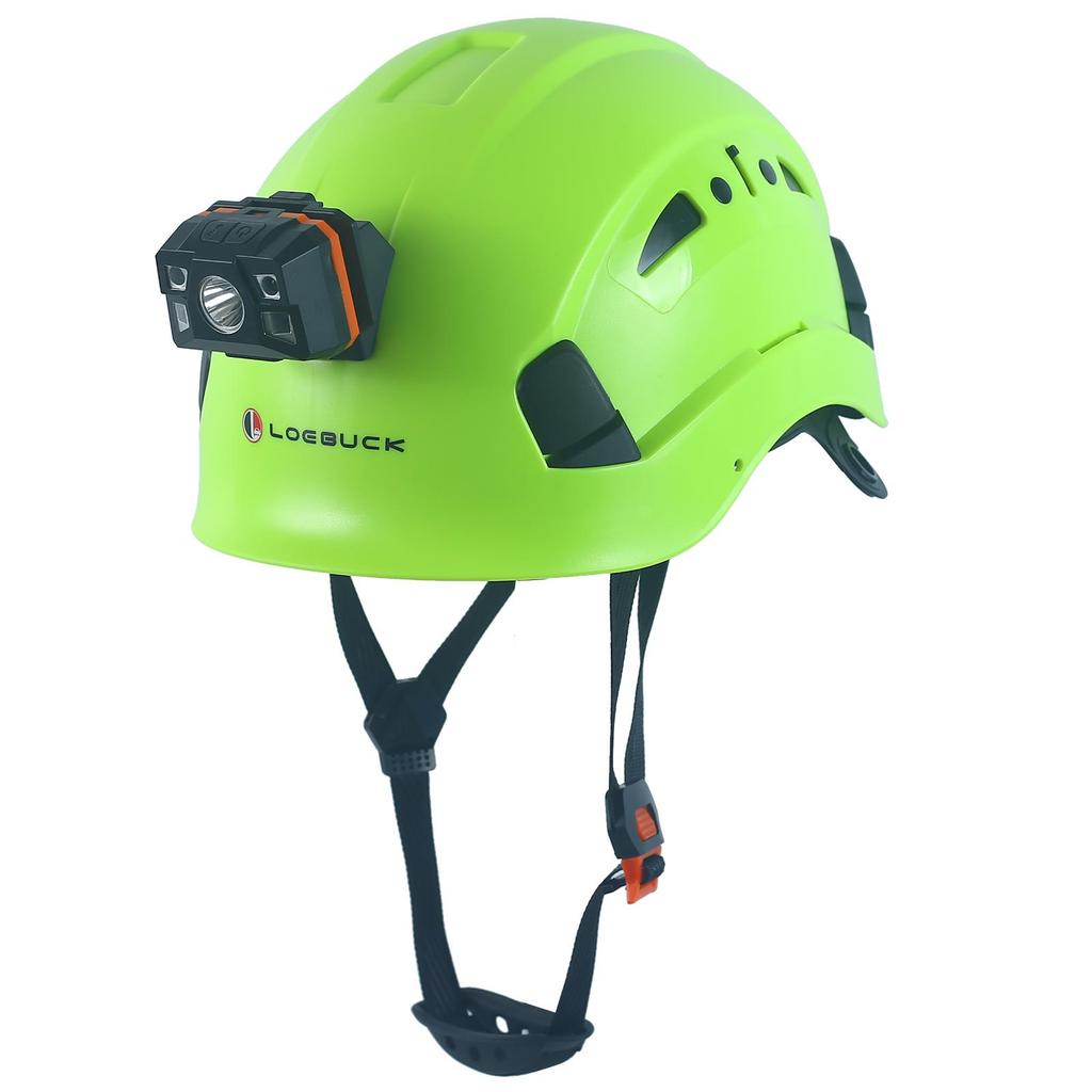 LOEBUCK Safety Helmet with Goggles & LED Headlight, Industrial Hard Hat for Construction Work 53-64cm