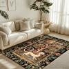 Tappeto Drago Medievale Arredamento Casa Nordico Stile Morris Estetica Camera da Letto Massimalista Regalo per Goth Cottagecore Bosco Arte del Drago